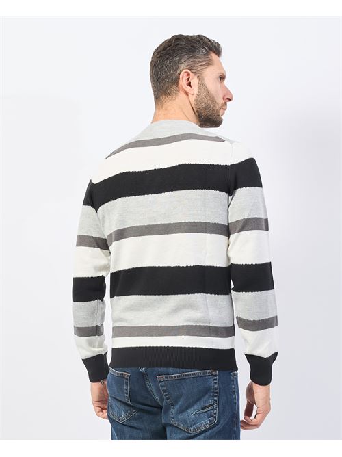 Yes Zee Men's Sweater with Asymmetric Stripes YES ZEE | M875-MK002801